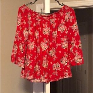 Floral off shoulder top
